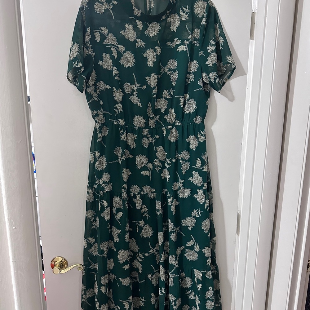 Floral Green Dress
